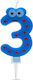 Number 3 Shaped Birthday Candle