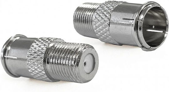 Lokmann KF5-F-52 Μετατροπέας F-Connector male σε F-Connector female 10τμχ