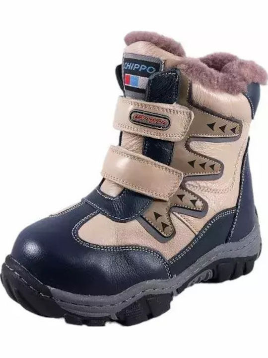 Lederne Kinderstiefel Blau