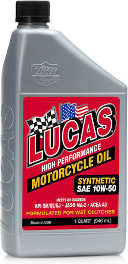 Lucas Oil Sintetic Ulei de motocicletă pentru motoare în patru timpi 10W-50 1lt