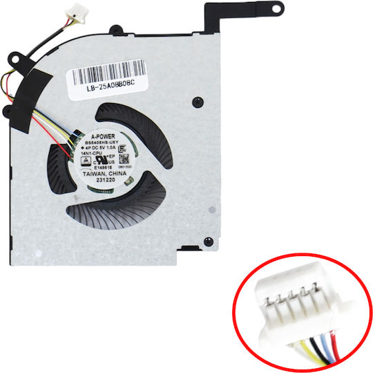 Laptop Fan Cpu Cooling Fan Msi Prestige 14 Ai Evo C1mg Ms-14n1 14n1-cpu Bs5405hs-u5y Bs5405hs-u6z 5pin Code 81603