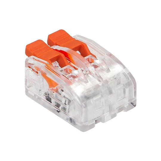 8005 Wire Connection Strip Clip 2 Positions 0.2-4mm2 Blister 10 Pieces Orno