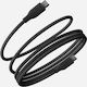 Energea Magnetic / Spiral USB 2.0 Cable USB-C male - USB-C 60W PD Μαύρο 1.5m