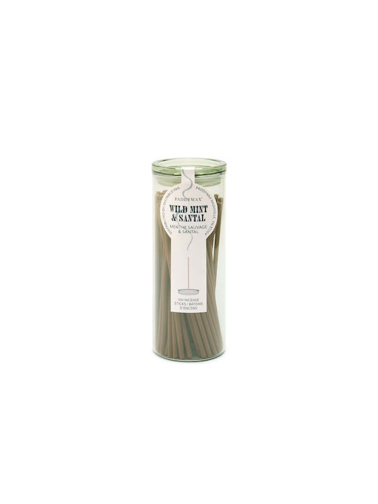 Paddywax Incense Αρωματικά Sticks 100τμχ Wild Mint & Santal