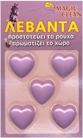 Magic Clean Parfum Pentru Haine Inimă Lavandă 5 Bucăți 1-12203