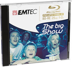 Emtec Bd-re Blue Ray Rewritable 1-2x 25gb Jewel Case