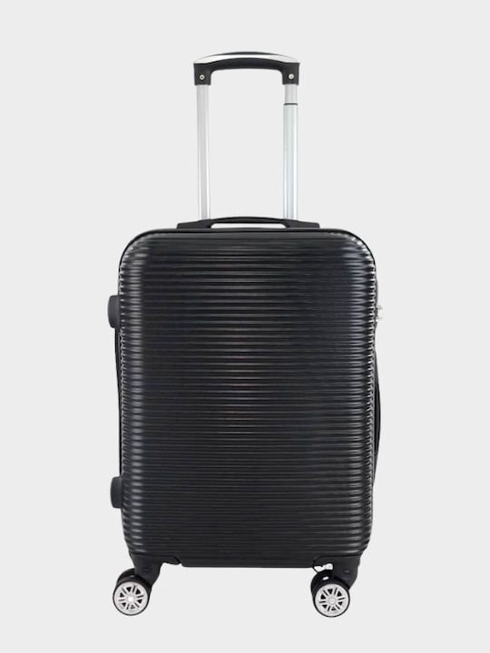 My Choice Cabin Hard Travel Suitcase Black with 4 Wheels Height 55cm