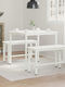 Platz Tisch Speisesaal aus Massivholz & Metall White 80x80x75cm