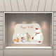 Christmas Shop Window Happy Winter 85x130cm