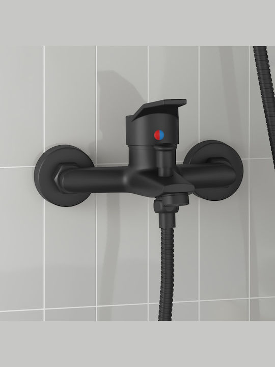 vidaXL Mischung Bade- / Duscharmatur Badewanne Schwarz