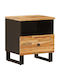 Bedside Table from Solid Wood Brown 40x33x46cm