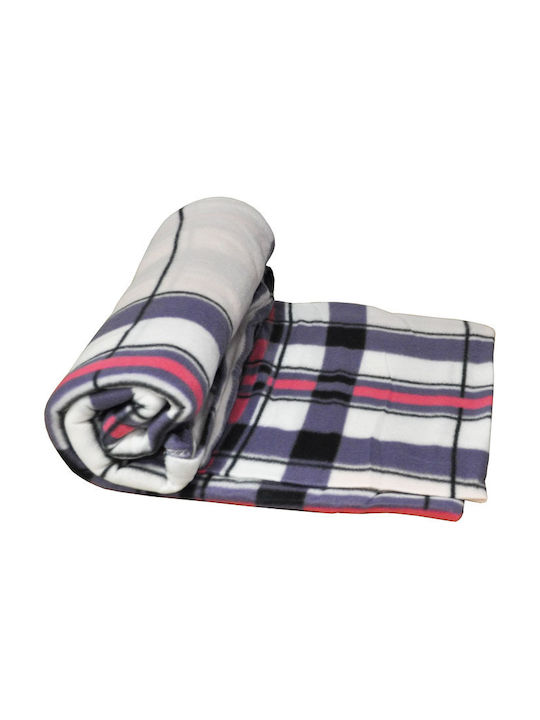 Sidirela Κουβέρτα Fleece Μονή 150x200εκ. Ροζ-μωβ