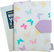 Handmade Child Health Book Cover Colorful Butterflies