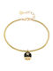 Oxette Women's Bracelet Lucky Charm Chain made of Cord with Zircon