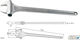 Long Chrome Adjustable Wrench 15-degree Jaws Size 750 Mm Opening 78 Mm 3''