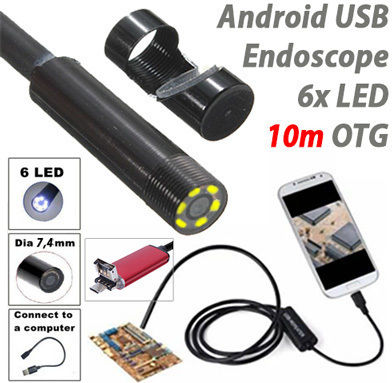 Usb Camera Endoscopică pentru Mobil cu Cablu 10m