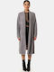 Fur Long Gray Cardigan Size One Size