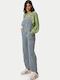Denim Latzhose mit Spaghetti-Träger Hellblau Größe XL