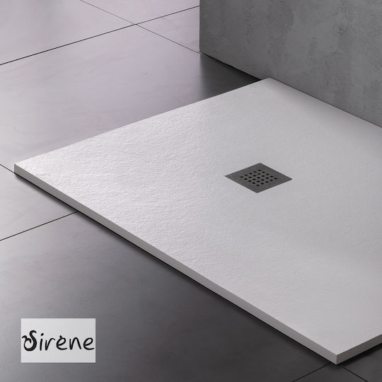Sirene Керамично душ 140x80см Бял