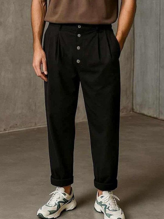 Παντελόνι Ελαστικό σε Baggy Γραμμή Black