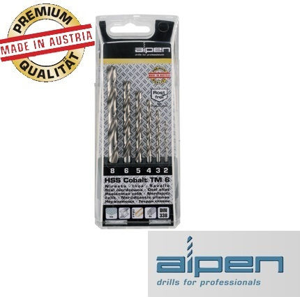 Alpen Drills Σετ 6 Τρυπάνια Κοβαλτίου για Μέταλλο