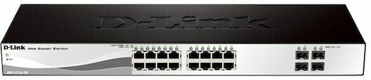 D-Link DGS-1210-20/E v1 Managed L2 Switch με 20 Θύρες Gigabit (1Gbps) Ethernet και 4 SFP Θύρες