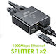 Green Lyca GL69695 Unmanaged L2 Switch with 2 Gigabit (1Gbps) Ethernet Ports