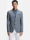 Summer Men's Suit Jacket with Regular Fit Blue
