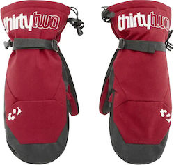 Thirty two Mittens Men's Ski & Snowboard Gloves Red