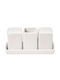 Espiel Salt and Pepper Set Porcelain with Stand 4pcs