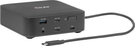 Club3D CSV-2542 USB-C Docking Station with HDMI/DisplayPort 4K PD Ethernet and Support for 3 Monitors Black