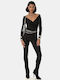 Set Blouse Black Trousers Size M