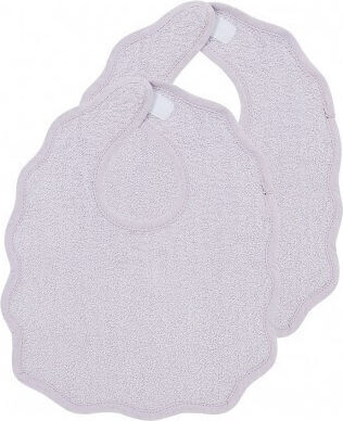 Meyco Σαλιάρα από 100% Βαμβάκι με Αυτοκόλλητο Soft Lavender 2τμχ