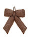 Christmas Decorative Hanging Fluffy Brown Bow 33x40cm Iliadis 91718 Set 2 Brown Pieces Iliadis Il_91718