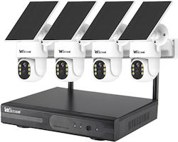 4-camera 360° Outdoor Wireless Professional Surveillance System Solar Charging 4-channel Hd 4mp Nvr Ir 30m 4-camera 360° Outdoor Wireless Professional Surveillance System Solar Charging 4-channel Hd 4mp Nvr Ir 30m