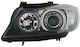 Front Car Lights Angel Eyes Bmw E90 2005-2009 Black Without H7 Bulbs Set 2 Pieces Swb12db