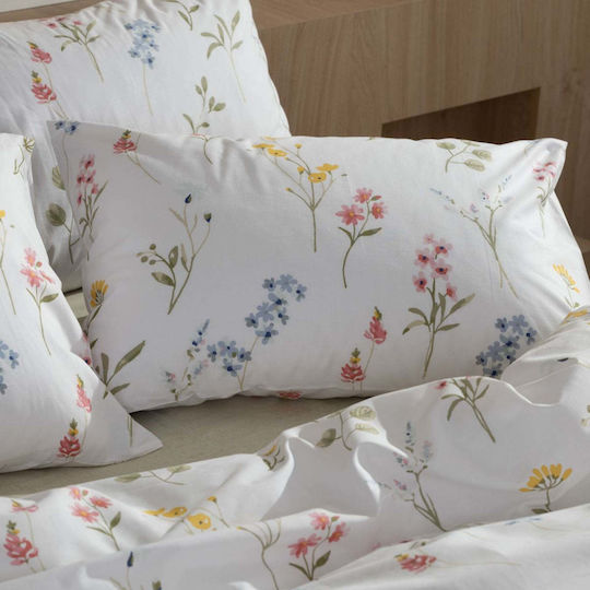 White Fabric Brise Σετ Σεντόνια Μονά 165x270εκ. Λευκό (4τμχ)