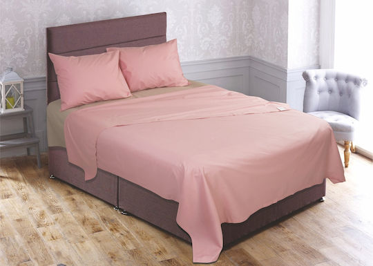 Flamingo Rainbow Σετ Σεντόνι με 2 Μαξιλαροθήκες Υπέρδιπλο 240x260εκ. Amethyst-smoke (3τμχ)