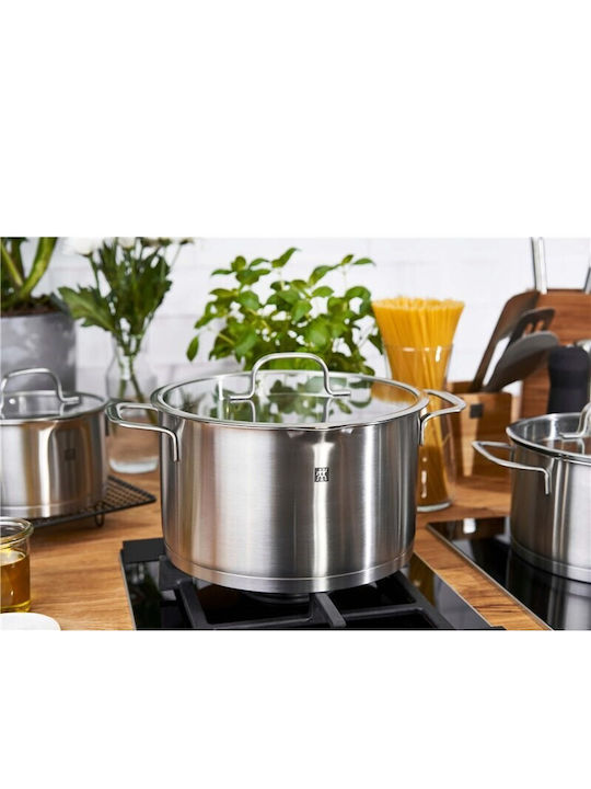 Flow Pots Set of Stainless Steel with Coating 4pcs