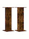 vidaXL Wooden Plant Pot Brown with Stand 30x30x80cm Set of 2