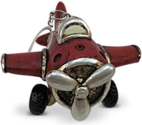 Christening Favor with Keychain Airplane made of Metal Α078
