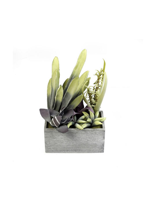 Plantă Artificială în Ghiveci Mic Planta suculentă Green 38cm 4buc Espiel