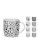 Koopman Porcelain Mug in Various Designs White 350ml (Various Designs) 6 Pieces