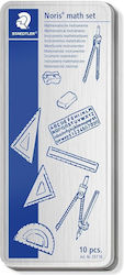 Staedtler Set 10 Instrumente Geometrice Metalice Staedtler Set 10 Instrumente Geometrice Metalice