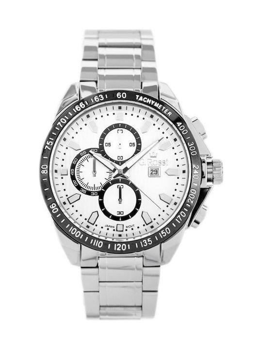 G.Rossi Men's Watch 13mm Battery with Silver Metal Strap