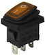 On-Off switch Rocker with Lighting Orange 1pcs
