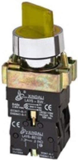 On-Off switch Pushbutton with Lighting Yellow 1pcs
