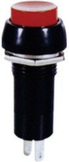 Ultimax Φ12 PB305A Διακόπτης Μπουτόν 2 Pin Κόκκινο 10τμχ