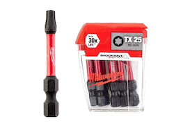 Milwaukee Σετ 10 Μύτες Κατσαβιδιού Torx Shockwave