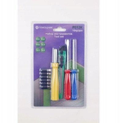 Rockforce 10-teiliges Schraubendreher-Bits Set Ph1 Ph2 Ph3 Sl 4 5 6mm Bit Halter 120mm Schraubendreher Ph1x75mm Sl 4x72mm Klappmesser